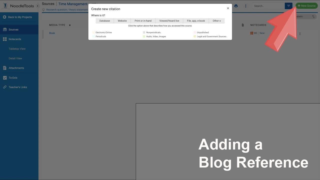 Adding a Blog Reference