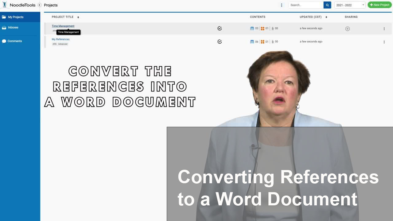 Converting References to a Word Document