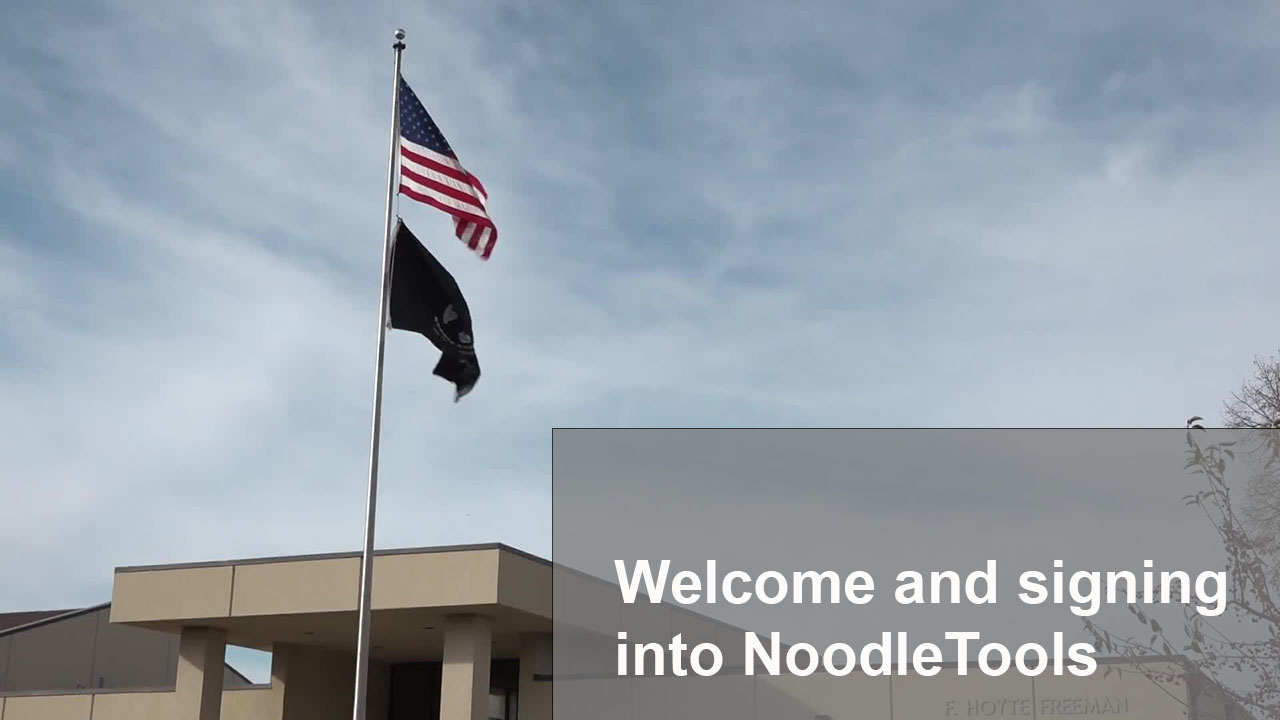 Welcome and Signing into NoodleTools