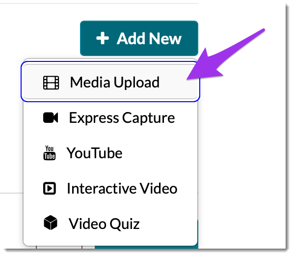 Screenshot - Kaltura Add New Media Upload