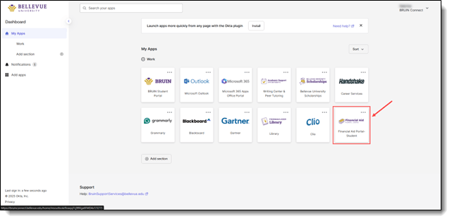 SFP tile in Bruin Connect