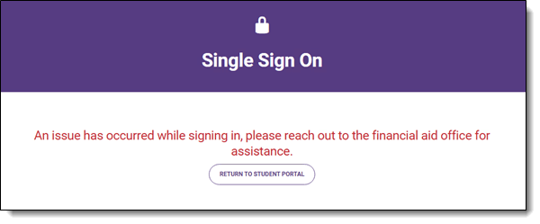 Bruin Connect login failure message